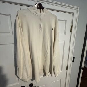 Ralph Lauren Cream Half-Zip Pullover Sweater